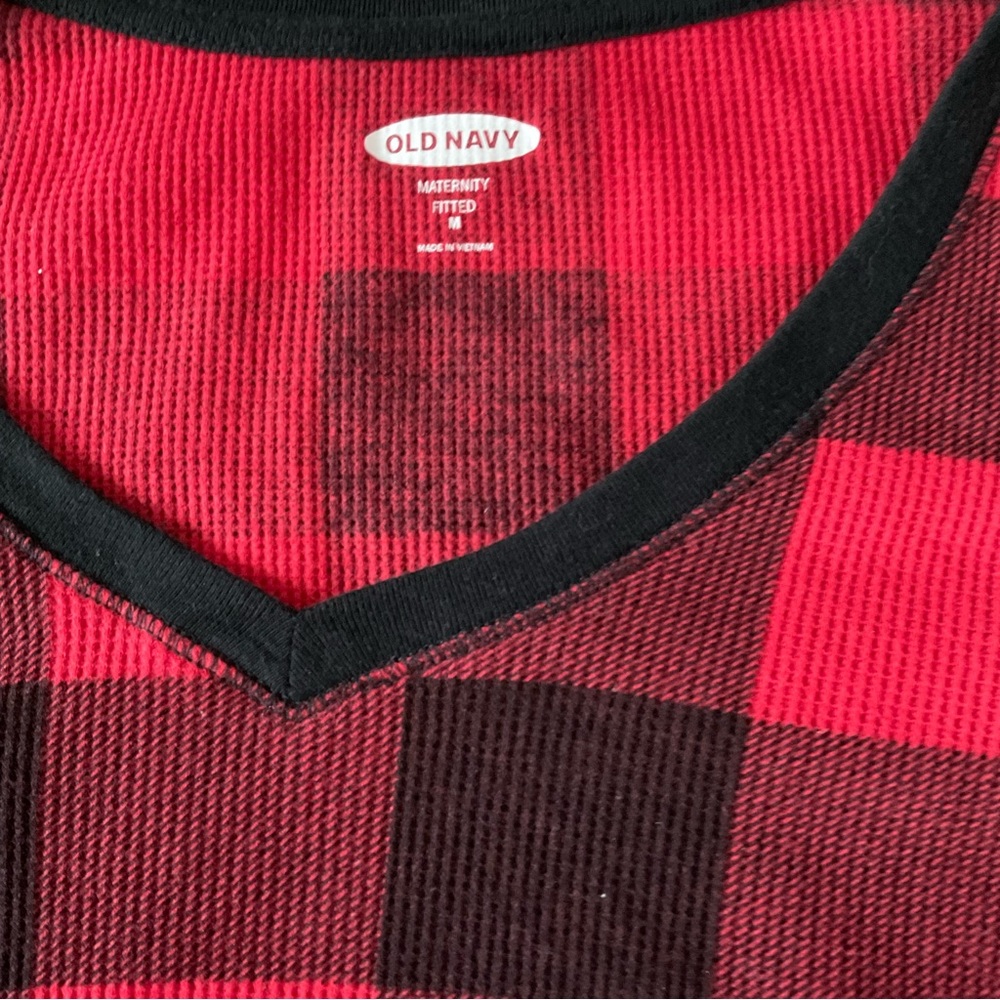 Old Navy Buffalo Plaid Maternity Top, Women’s Sz M - Picture 8 of 9